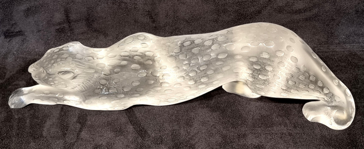 Lalique Marie Claude Panther Zeila Large Model Crystal -photo-2