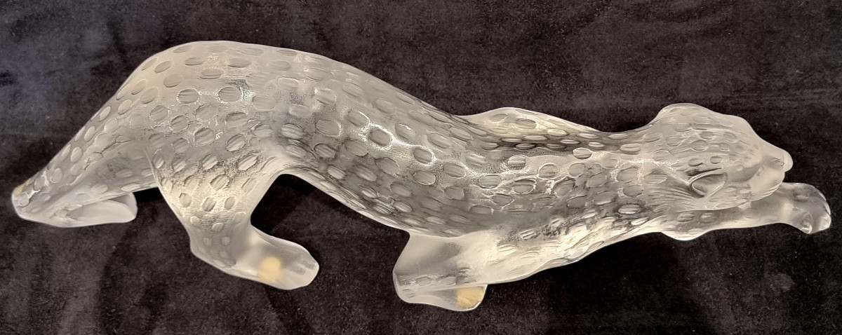 Lalique Marie Claude Panther Zeila Large Model Crystal -photo-3