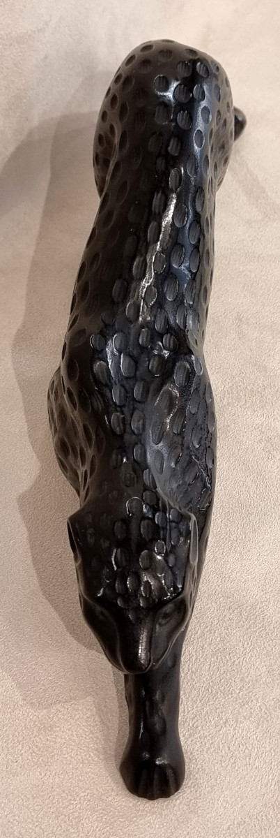 Lalique Marie Claude Panthère Zeila Grand Modèle Cristal Noir-photo-1