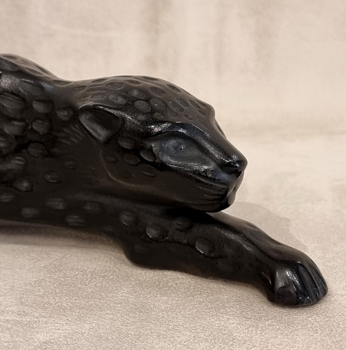 Lalique Marie Claude Panthère Zeila Grand Modèle Cristal Noir-photo-2