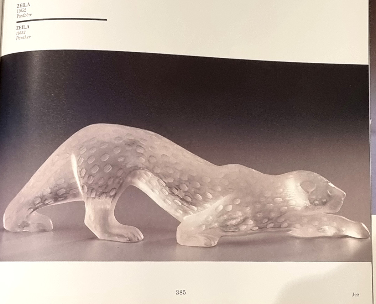 Lalique Marie Claude Panthère Zeila Grand Modèle Cristal Noir-photo-6