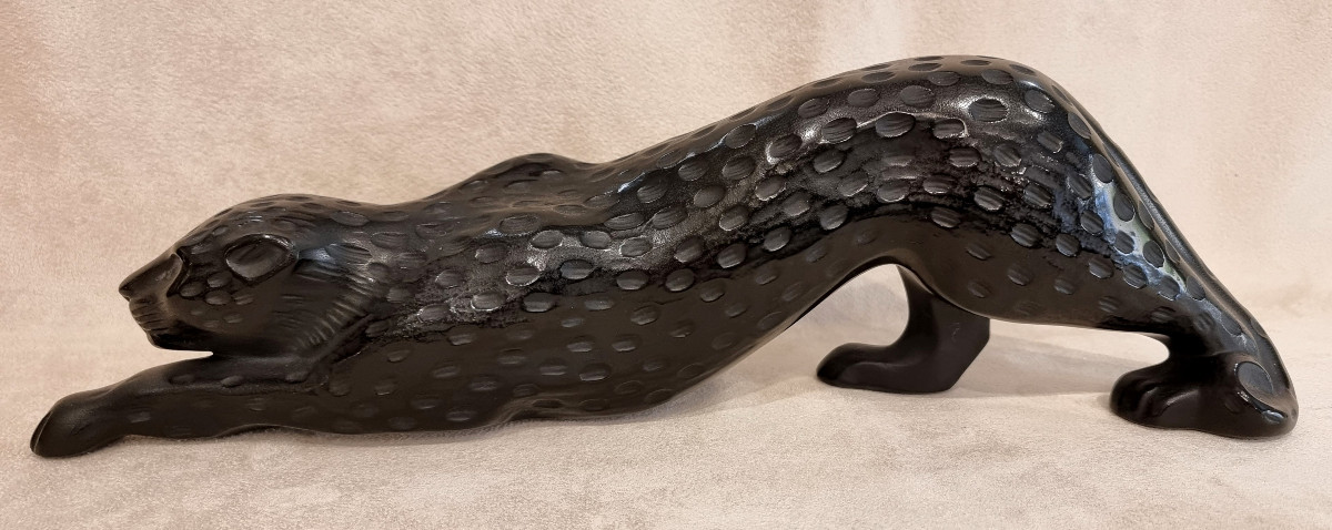 Lalique Marie Claude Panthère Zeila Grand Modèle Cristal Noir