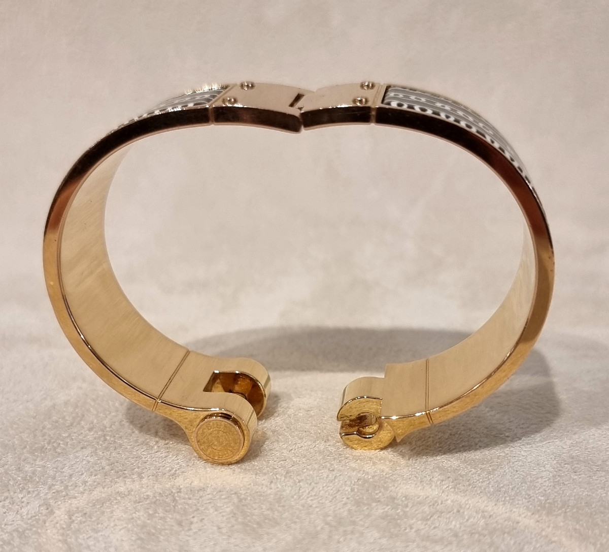 Hermès Gold-plated And Enamel Hinge Bracelet -photo-3