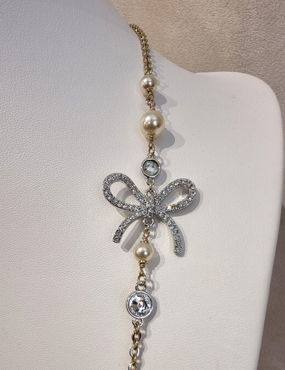 Chanel Collier Sautoir Perles & Cristal -photo-4