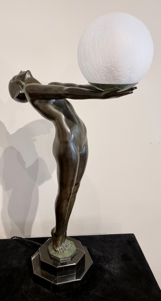 Max Le Verrier Lumina Model Art Deco Light Sculpture -photo-3