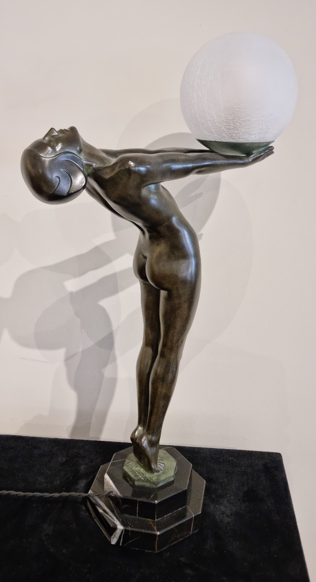 Max Le Verrier Lumina Model Art Deco Light Sculpture -photo-4