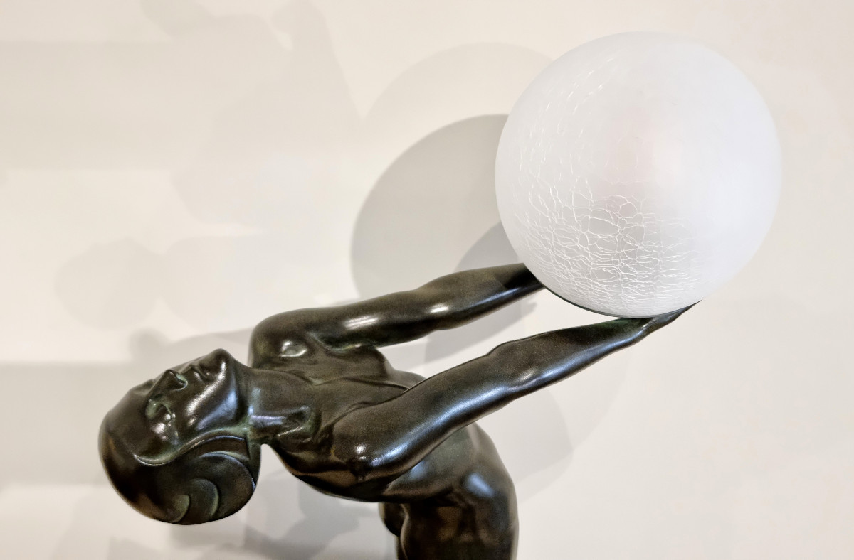 Max Le Verrier Lumina Model Art Deco Light Sculpture -photo-3