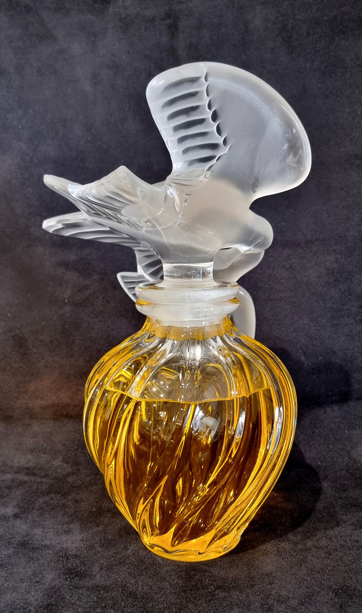Marc LALIQUE & Nina Ricci Flacon à Parfum Géant Cristal L'Air Du Temps  -photo-1