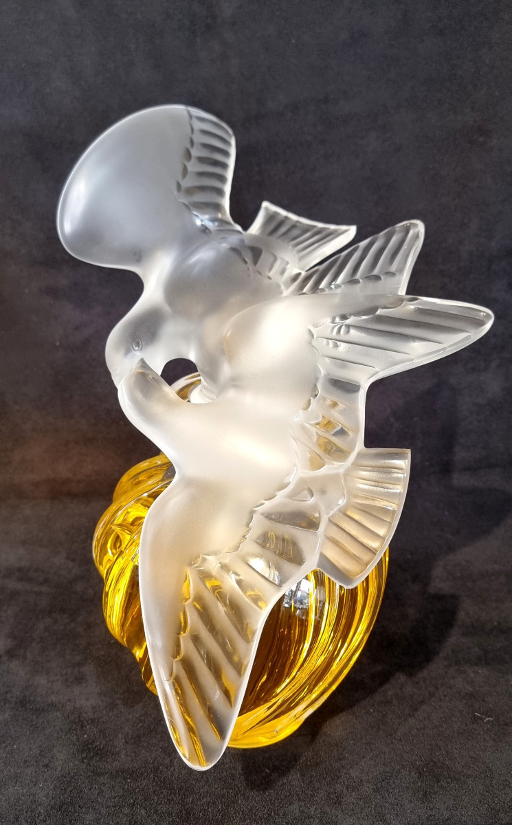 Marc LALIQUE & Nina Ricci Flacon à Parfum Géant Cristal L'Air Du Temps  