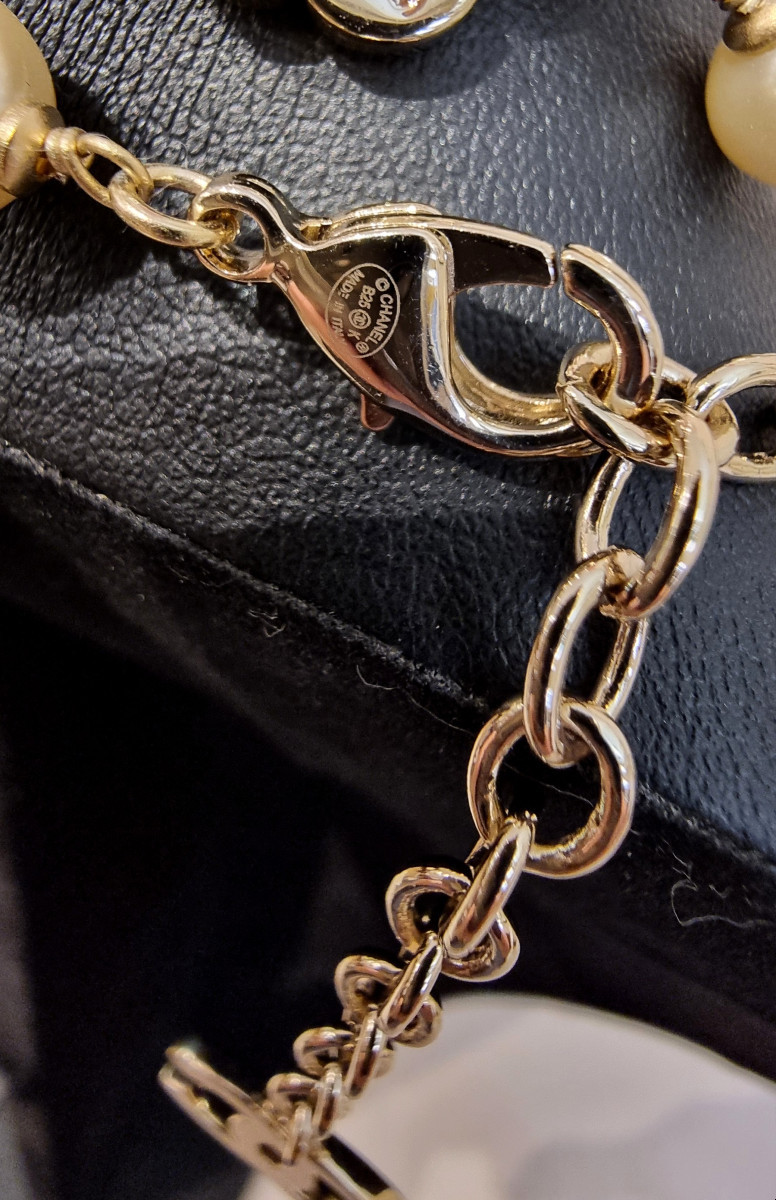 CHANEL LONG COLLIER SAUTOIR Perles Etoiles Double CC-photo-7