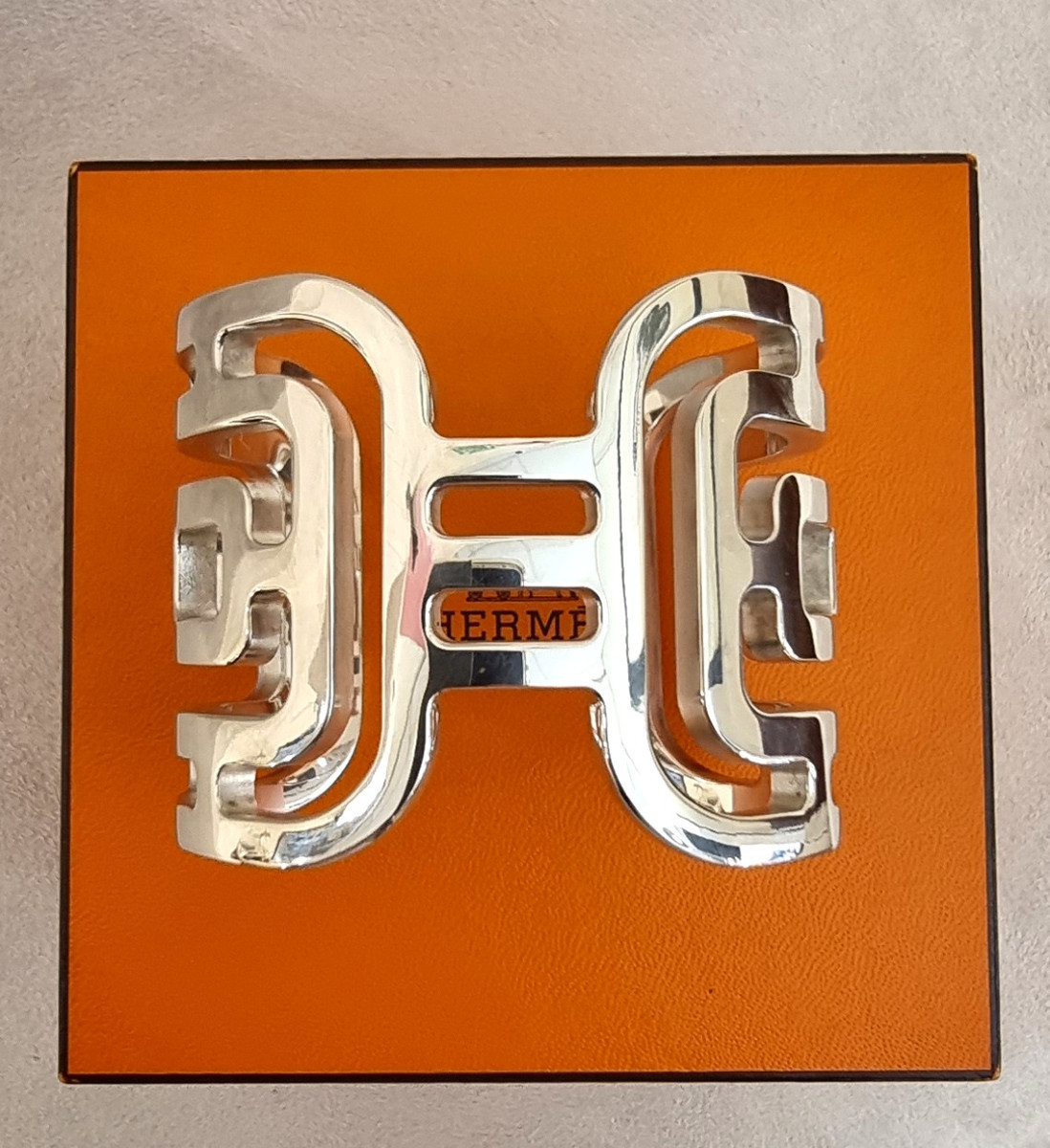 Hermès Arcane Cuff Bracelet In Silver-photo-2