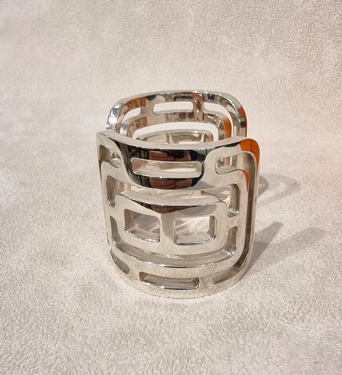 Hermès Arcane Cuff Bracelet In Silver-photo-3