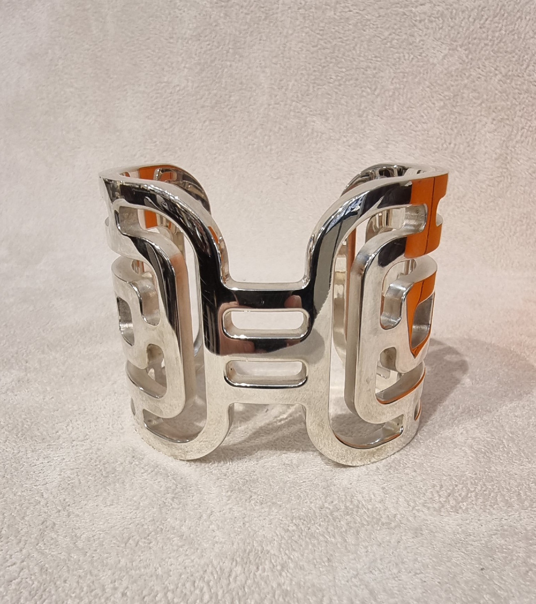Hermès Arcane Cuff Bracelet In Silver-photo-5