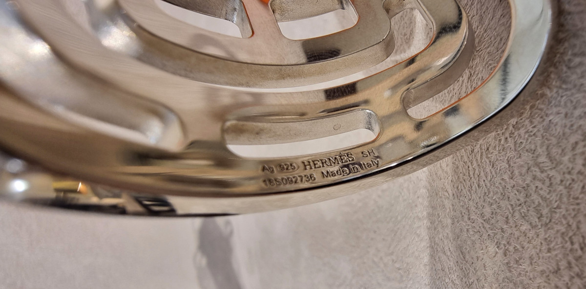 Hermès Arcane Cuff Bracelet In Silver-photo-8