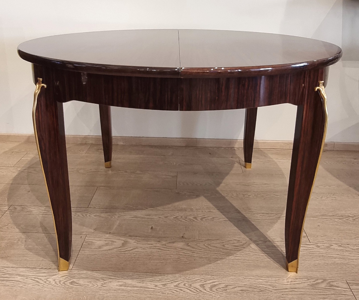 Jules Leleu Table  de salle à manger à Allonges  en Placage de  Palissandre Circa 1940 -photo-3