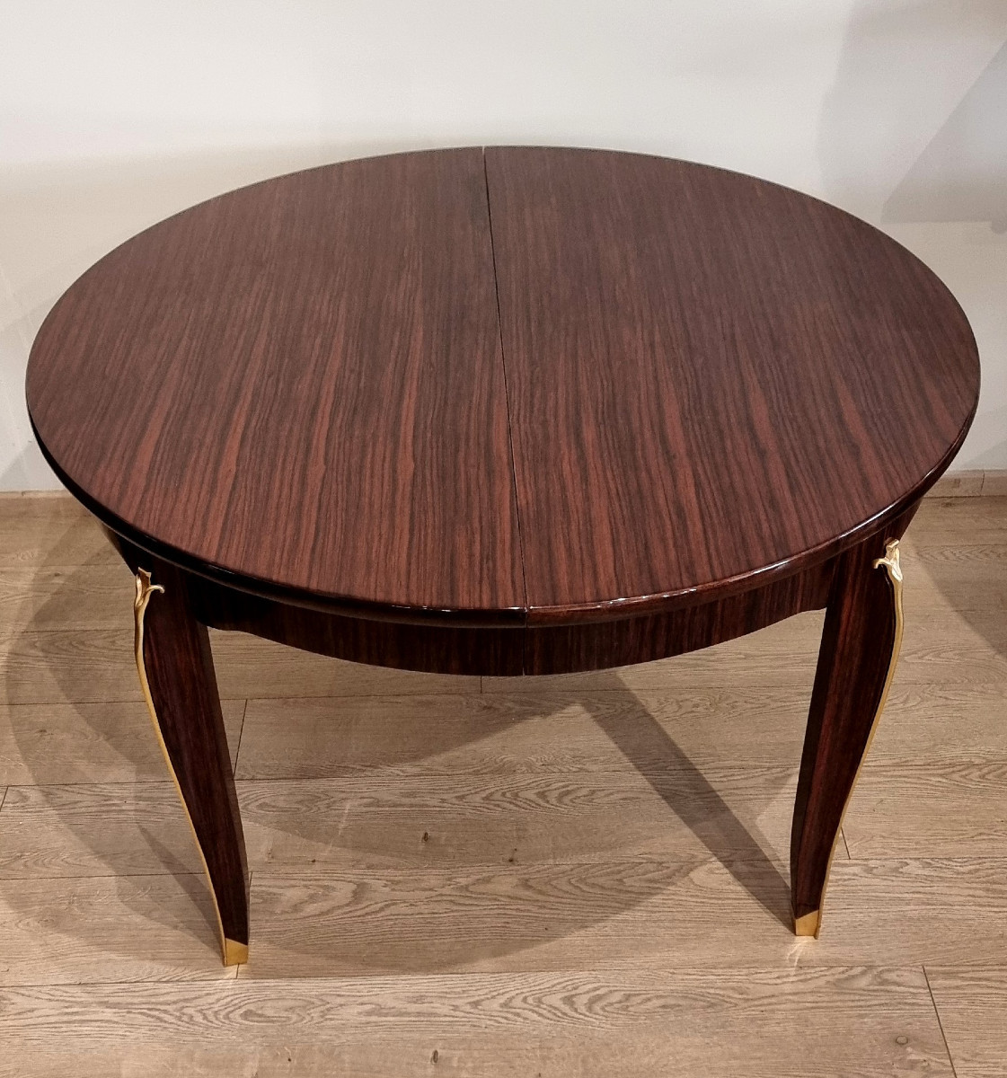 Jules Leleu Table  de salle à manger à Allonges  en Placage de  Palissandre Circa 1940 