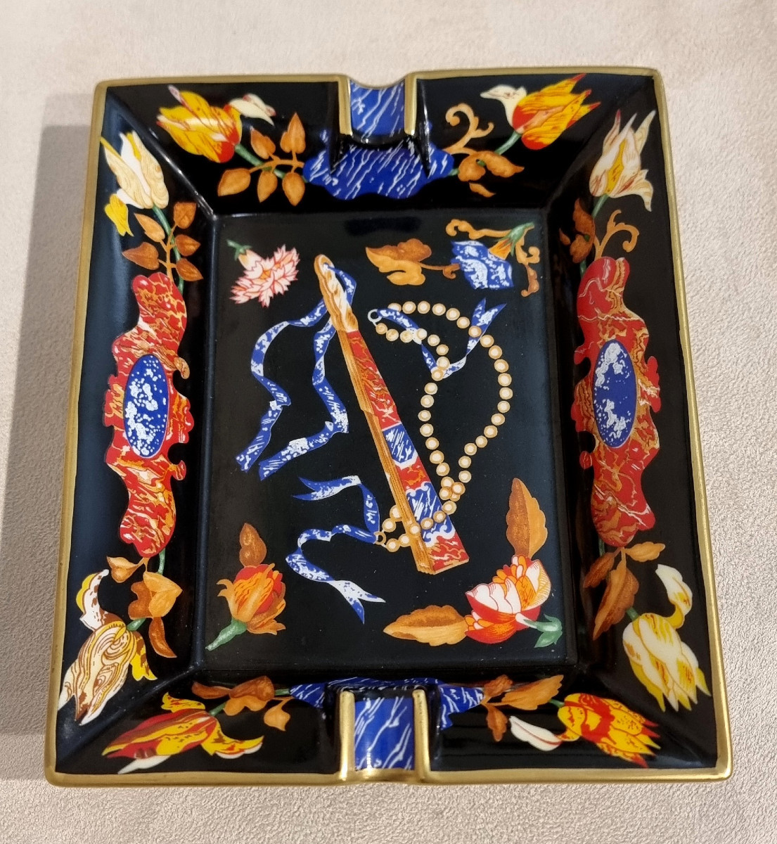 Hermès Vide Poches Cendrier Marqueterie de Pierres d'Orient et D'Occident-photo-3