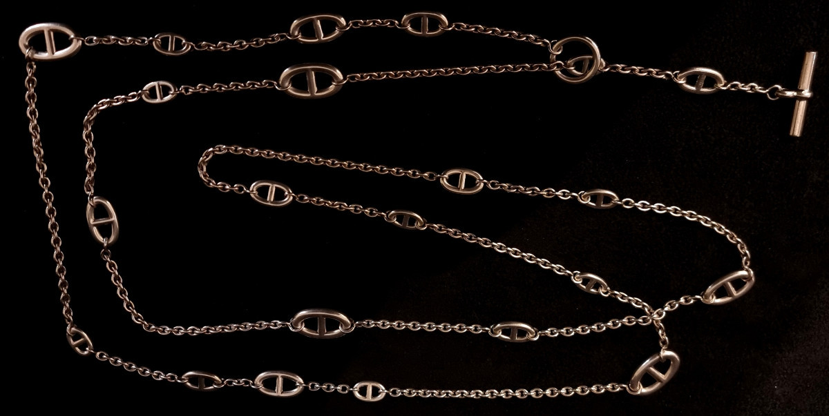Hermès  Important  Necklace model Farandole In Silver 160cm -photo-2
