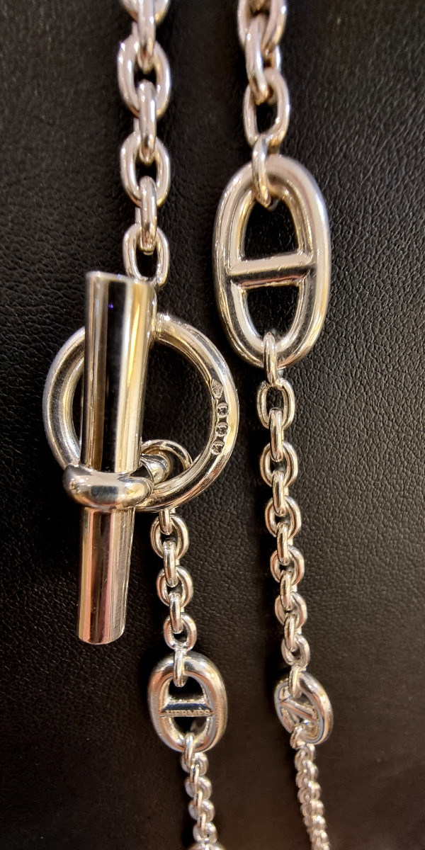 Hermès  Important  Necklace model Farandole In Silver 160cm -photo-4