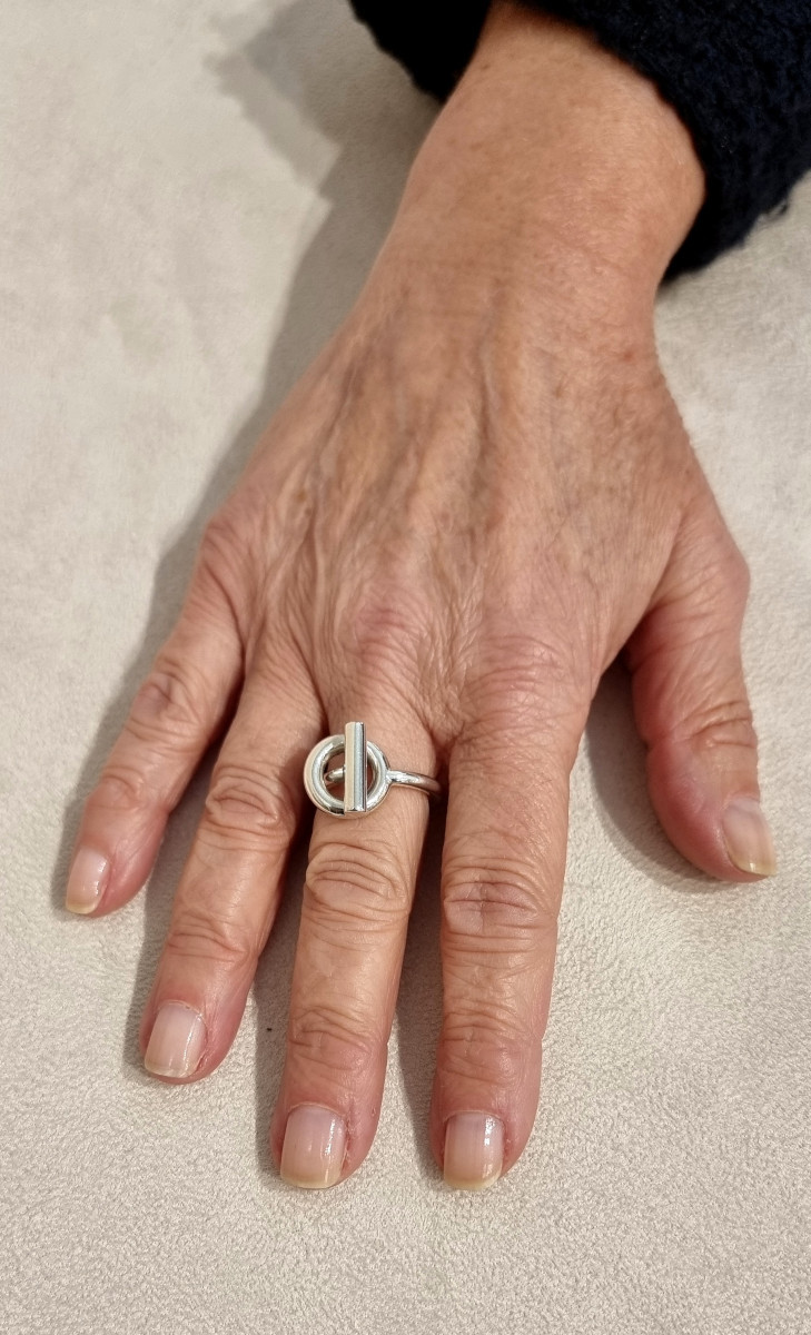 Hermès Echappée Ring In 925 Sterling Silver -photo-2