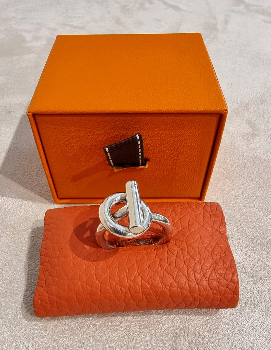 Hermès Echappée Ring In 925 Sterling Silver -photo-4