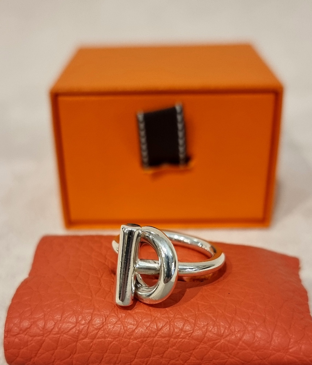 Hermès Echappée Ring In 925 Sterling Silver -photo-1