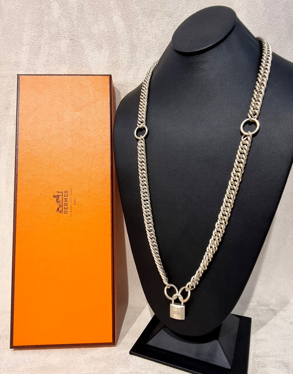Hermès Sautoir Kelly Vintage en argent 925 millièmes -photo-4
