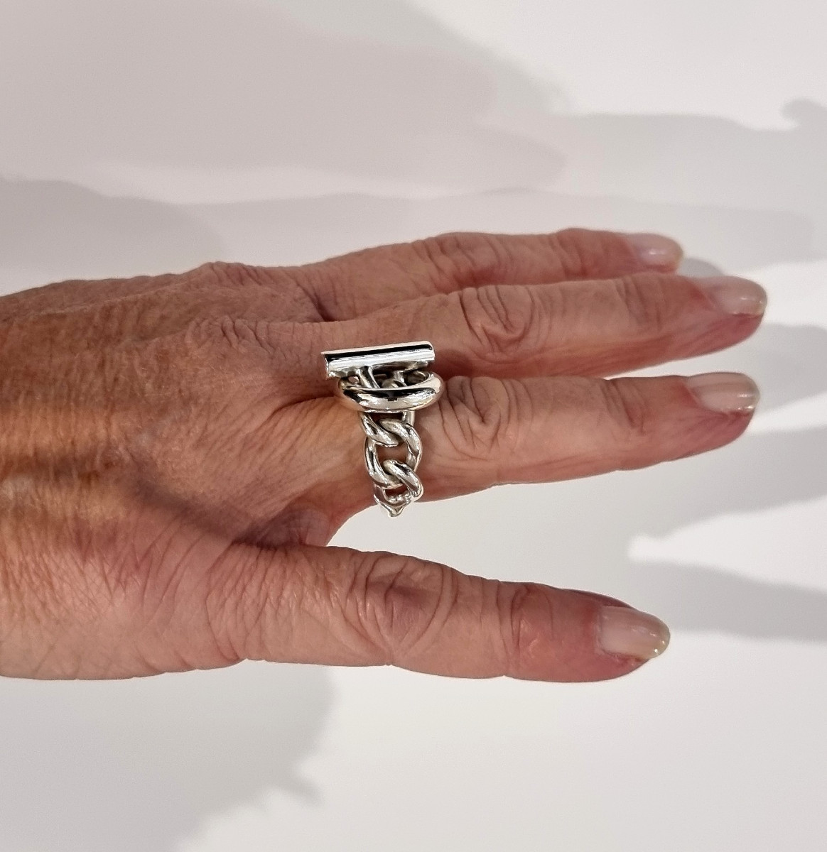 Hermès Croisette Ring In 925 Sterling Silver -photo-3