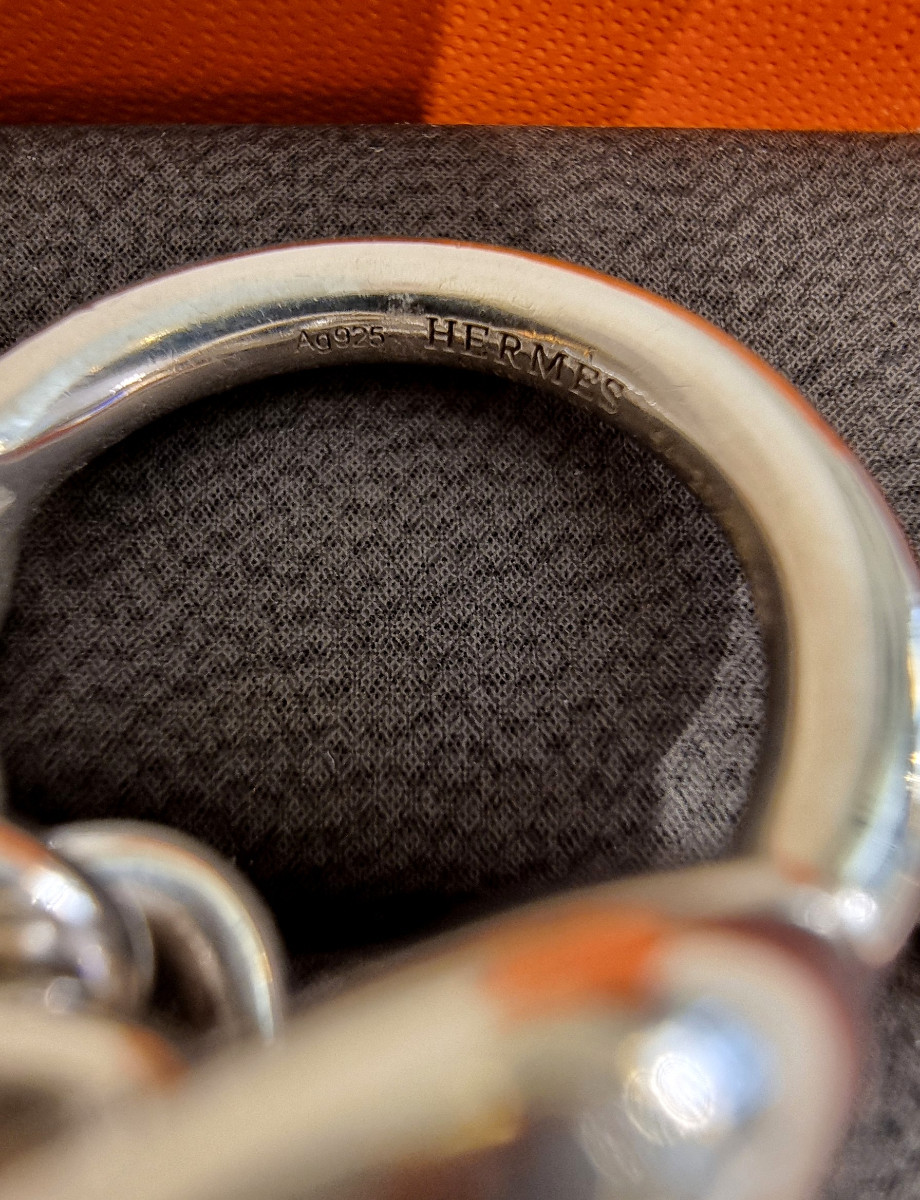 Hermès Croisette Ring In 925 Sterling Silver -photo-4