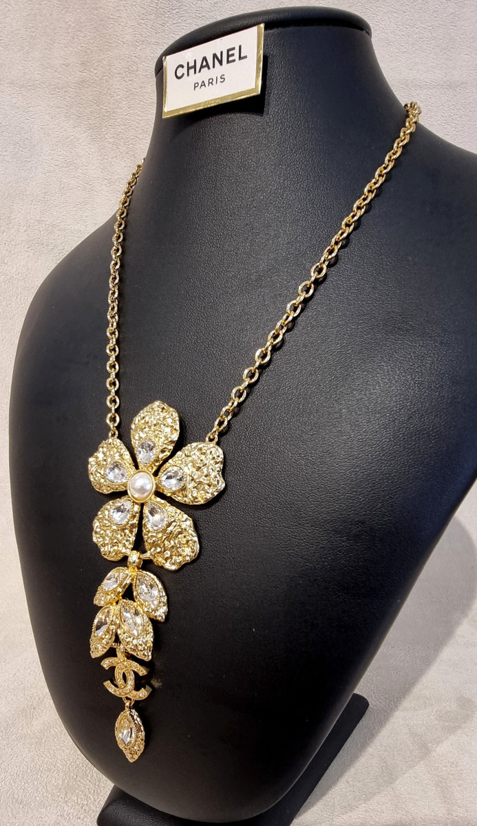 Chanel Necklace Gold-tone Metal & Crystal-photo-2