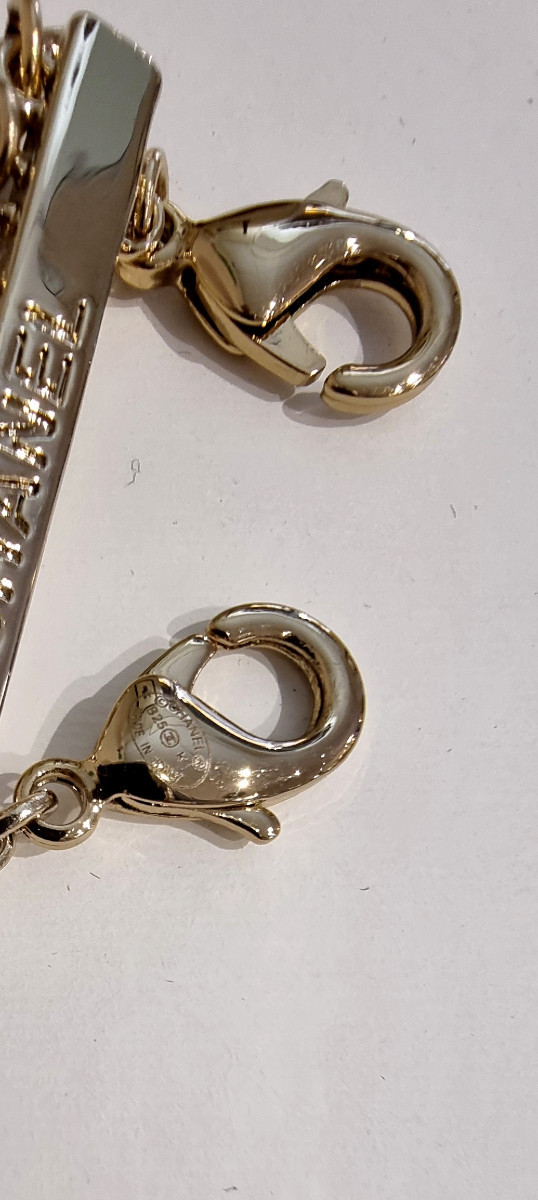 CHANEL BRACELET PERLES DE VERRE Nacrées & Cuir tressé-photo-8