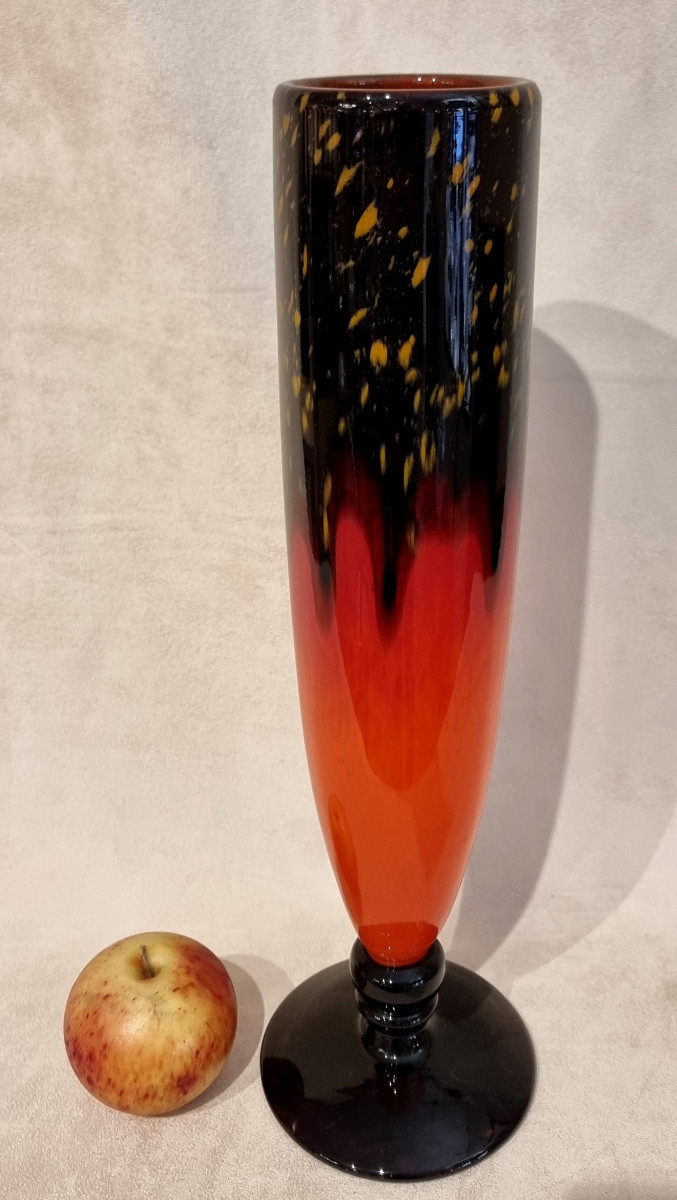 Schneider Charles Large Vase Powdered Glass Art Deco 1920-1925-photo-2