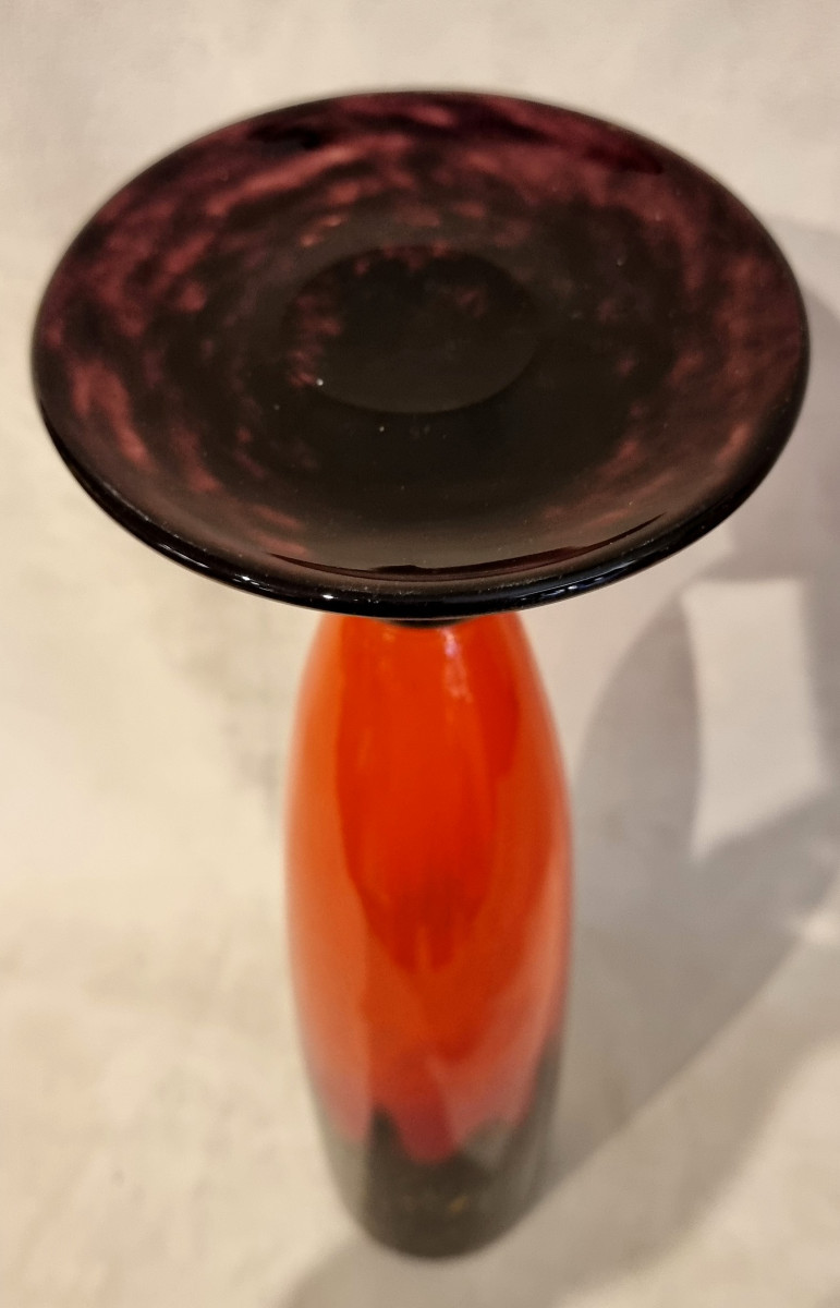 Schneider Charles Large Vase Powdered Glass Art Deco 1920-1925-photo-2