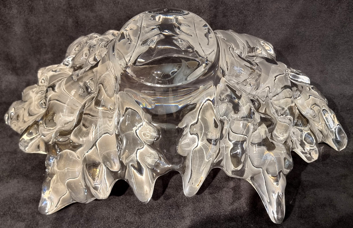 LALIQUE FRANCE  Importante COUPE Champs Elysées créé par MARC LALIQUE en 1951 en cristal-photo-4