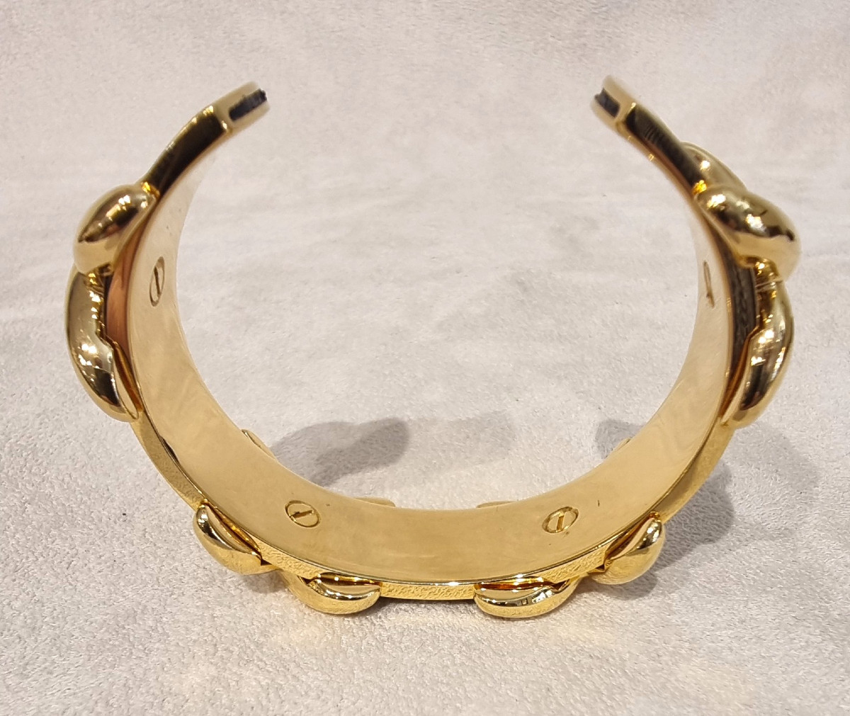 Hermès Bracelet plaqué Or et Lézard -photo-2
