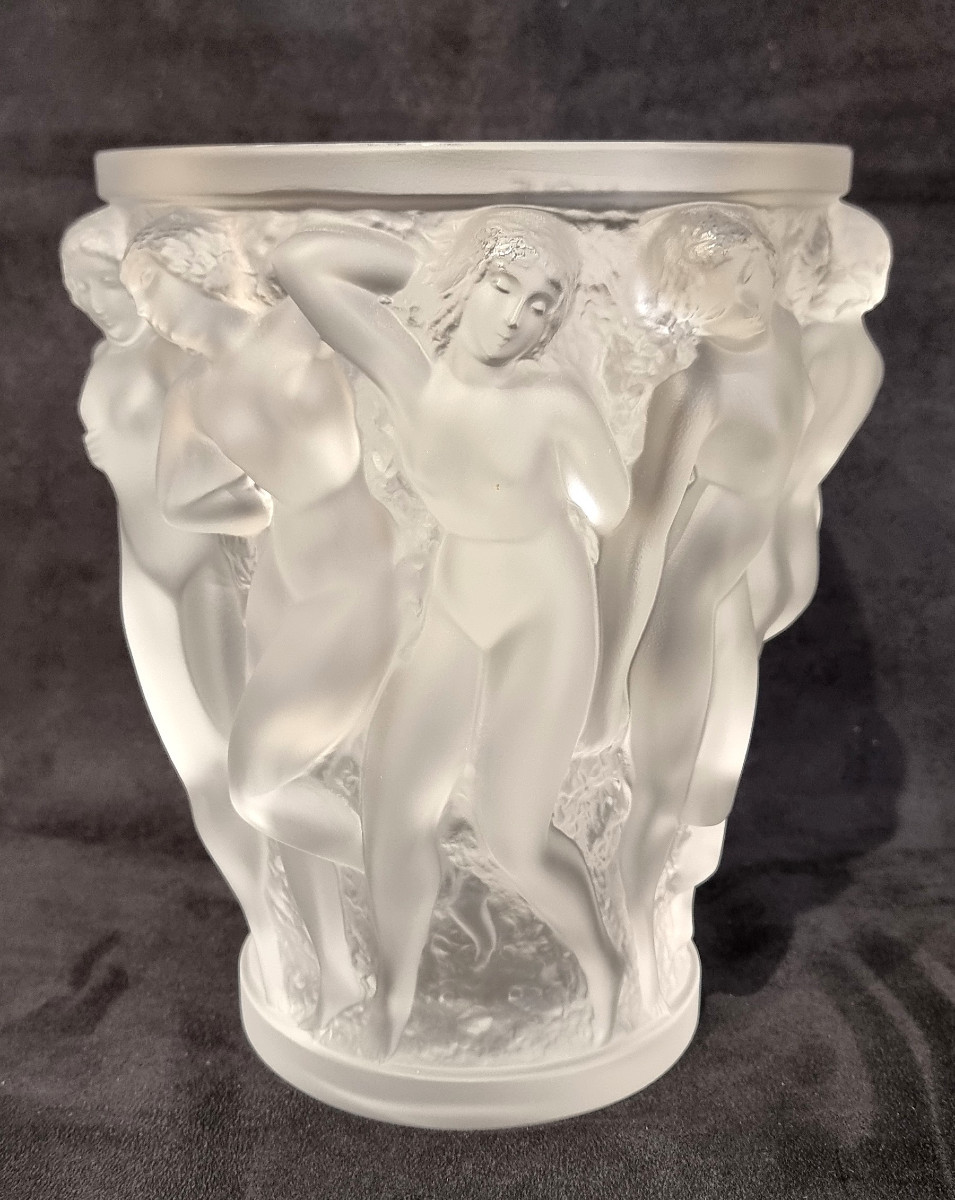 Lalique Vase Bacchantes In Crystal-photo-2