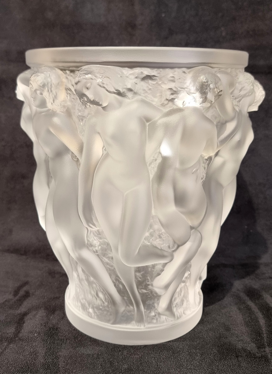 Lalique Vase Bacchantes In Crystal-photo-3
