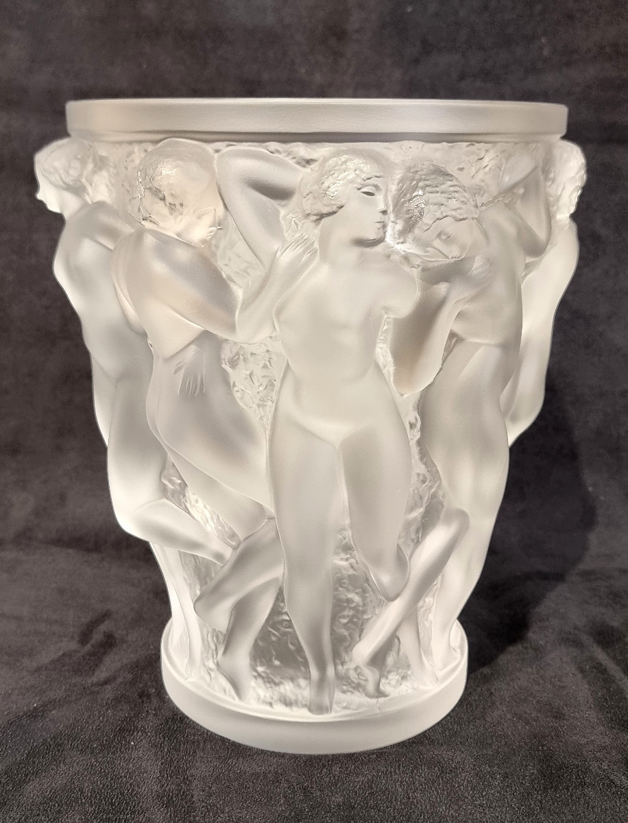 Lalique Vase Bacchantes In Crystal-photo-4