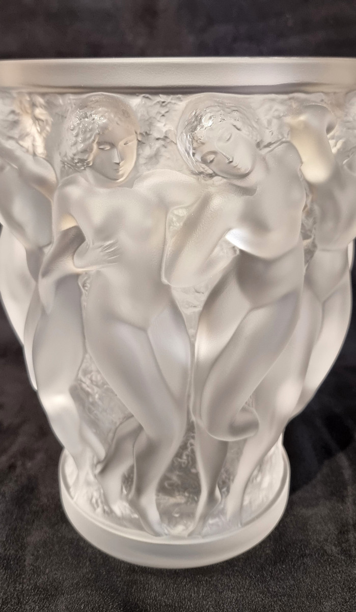Lalique Vase Bacchantes In Crystal-photo-2