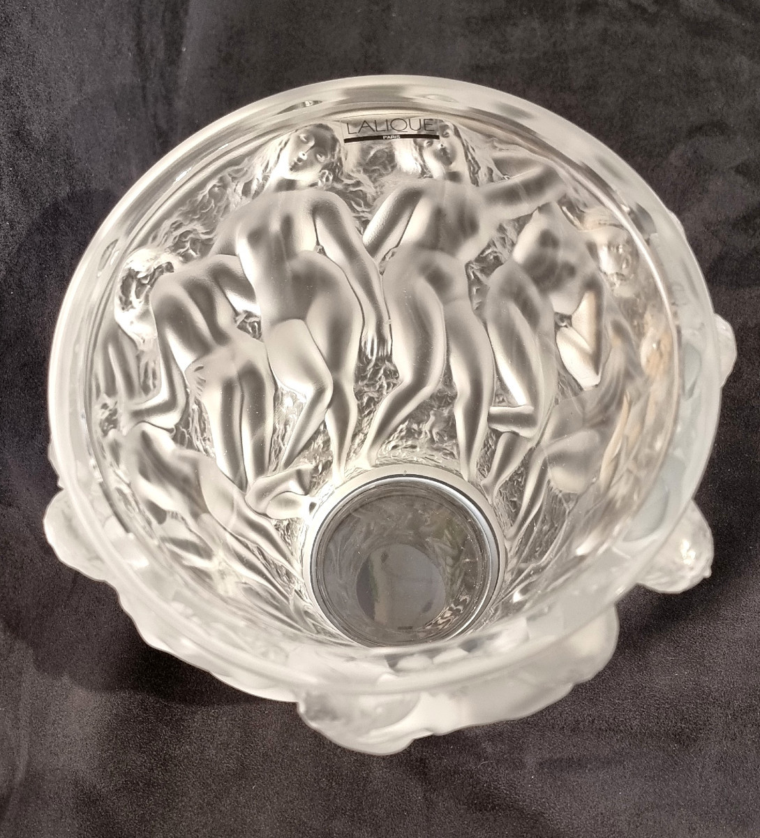 Lalique Vase Bacchantes In Crystal-photo-3