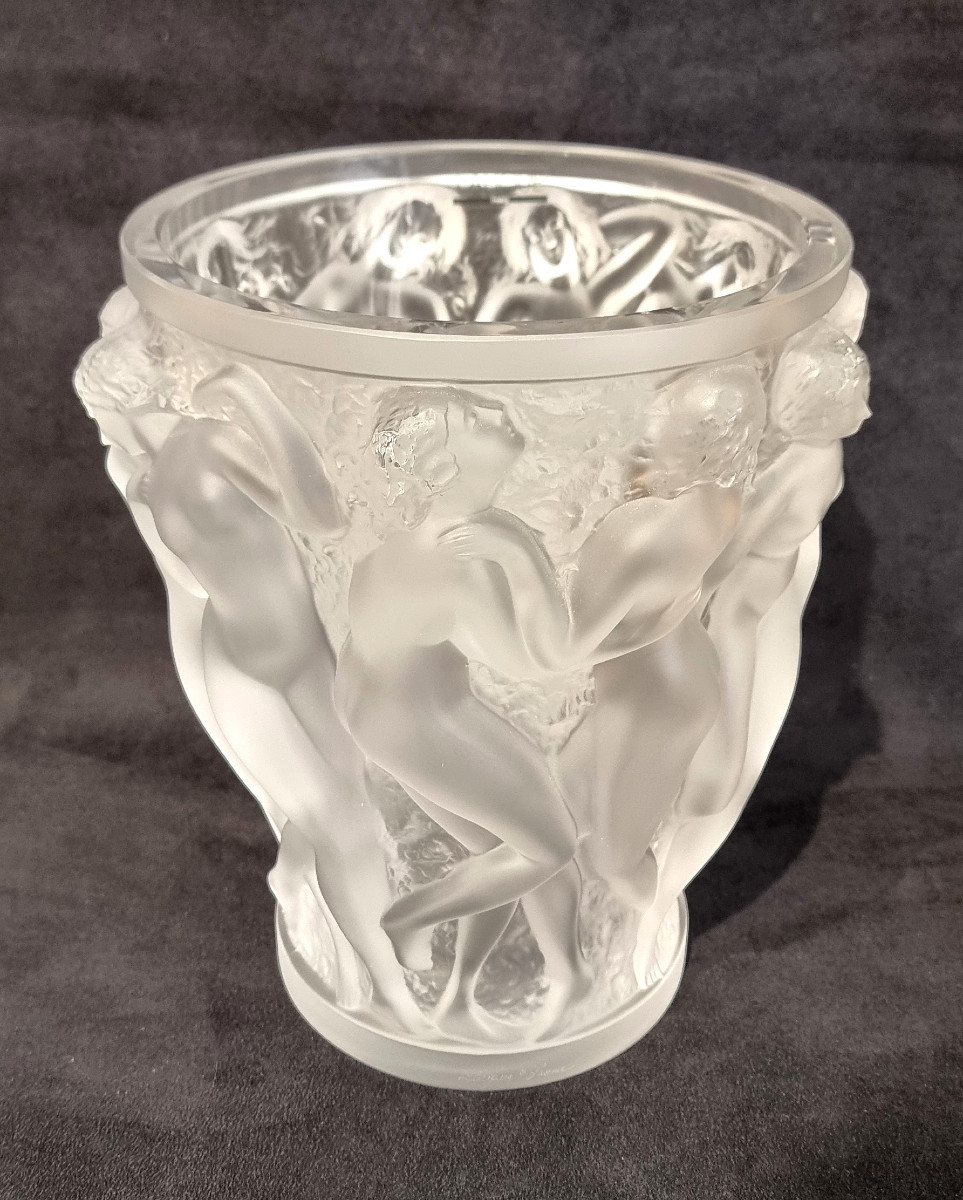 Lalique Vase Bacchantes In Crystal-photo-5