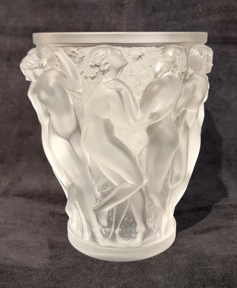 Lalique Vase Bacchantes In Crystal-photo-6