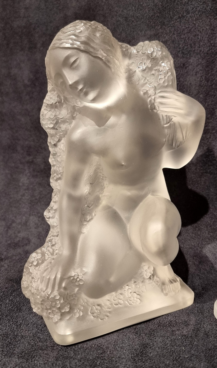 Lalique Set Of 4 Statuettes Surtout 4 Saisons 1950-1960-photo-3