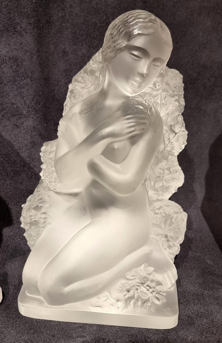 Lalique Set Of 4 Statuettes Surtout 4 Saisons 1950-1960-photo-1