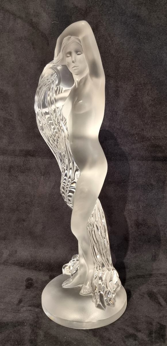 Marie-Claude Lalique Grande Nue Néréides Sculpture Cristal Serie Limité 999 Exemplaires-photo-2