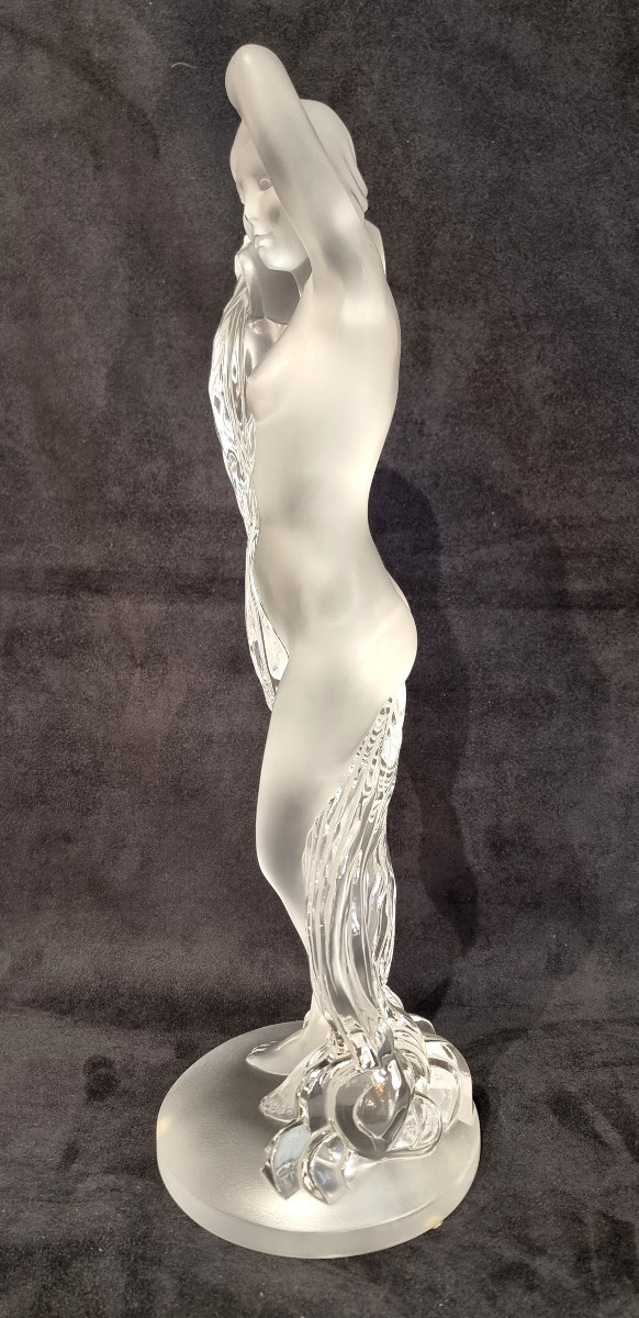 Marie-Claude Lalique Grande Nue Néréides Sculpture Cristal Serie Limité 999 Exemplaires-photo-3