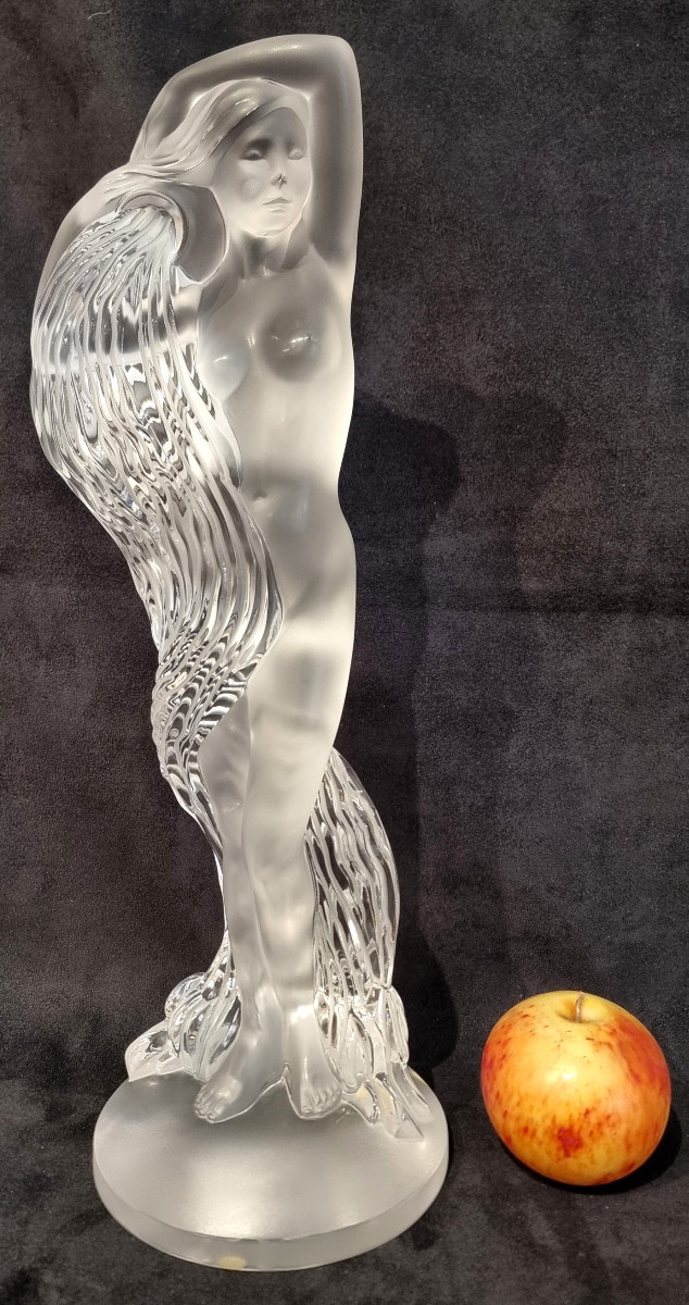 Marie-Claude Lalique Grande Nue Néréides Sculpture Cristal Serie Limité 999 Exemplaires-photo-4