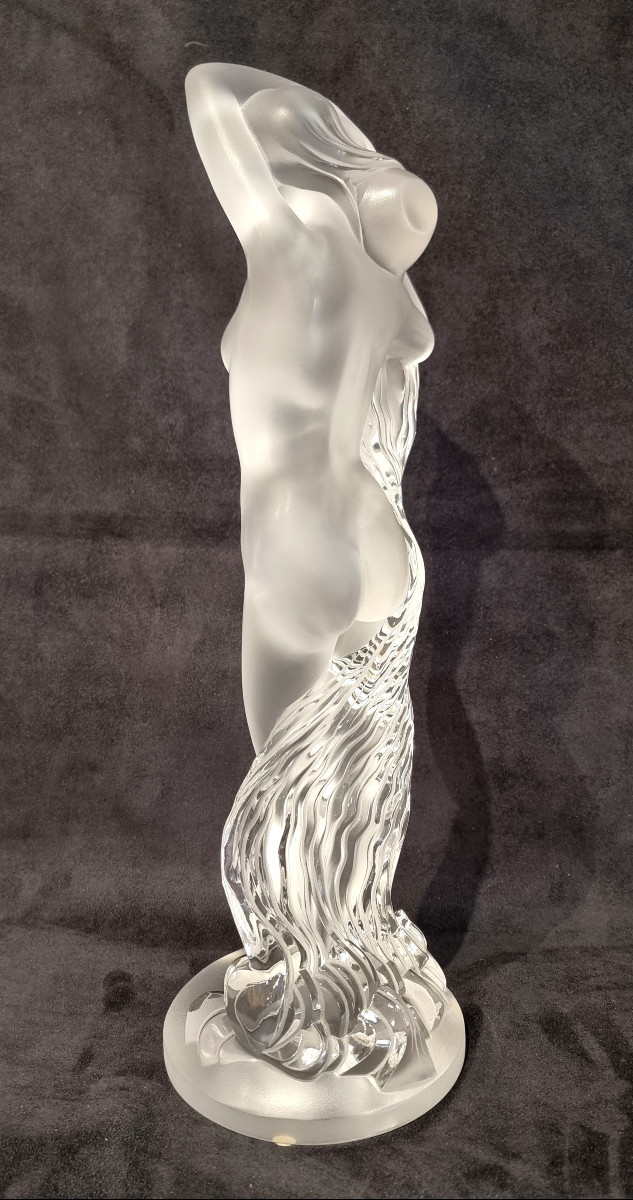 Marie-Claude Lalique Grande Nue Néréides Sculpture Cristal Serie Limité 999 Exemplaires-photo-1