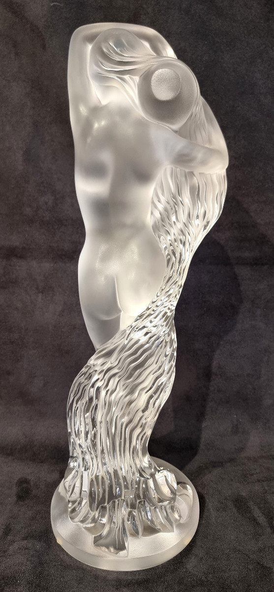 Marie-Claude Lalique Grande Nue Néréides Sculpture Cristal Serie Limité 999 Exemplaires-photo-2