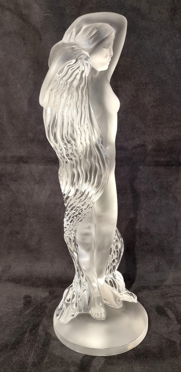 Marie-Claude Lalique Grande Nue Néréides Sculpture Cristal Serie Limité 999 Exemplaires-photo-4